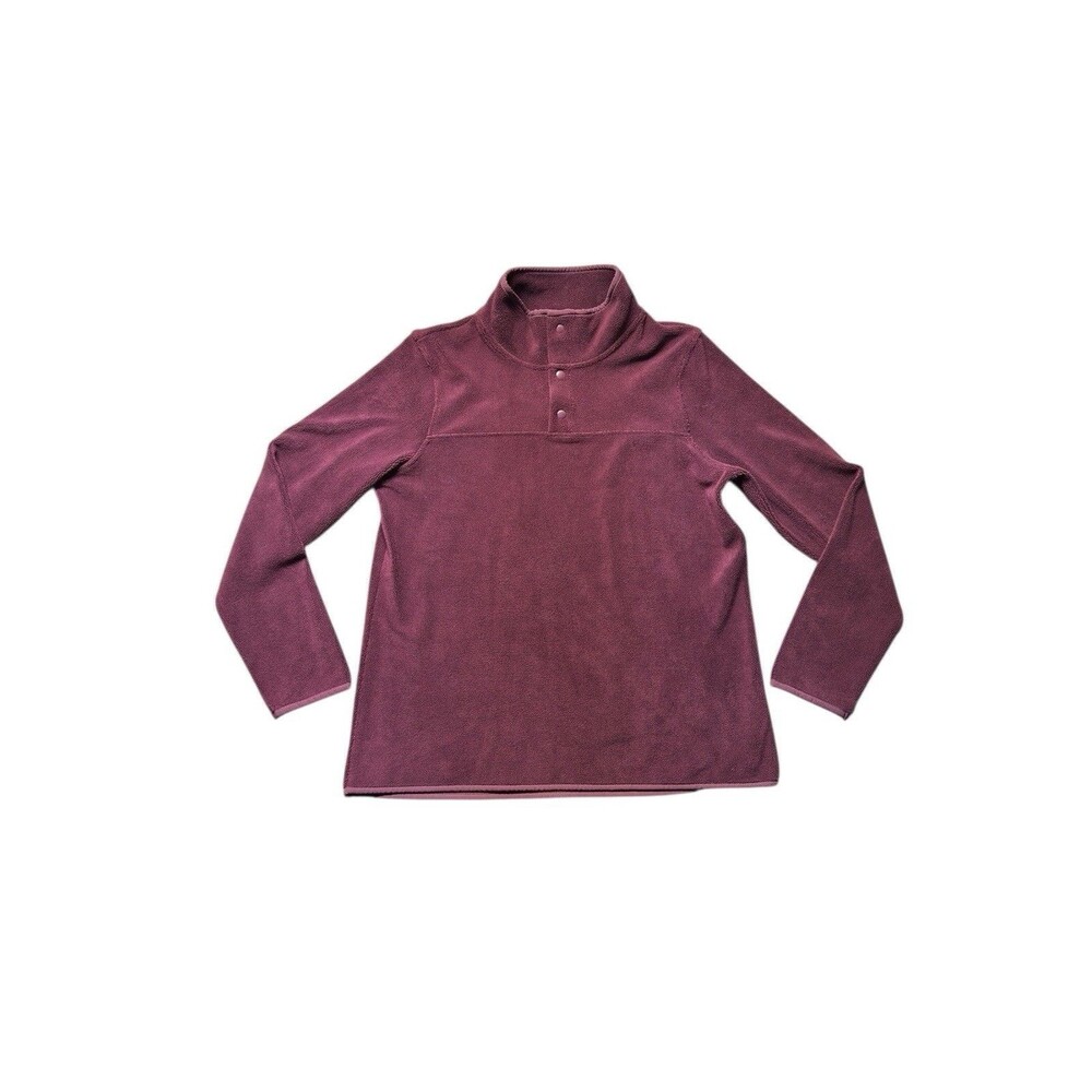 32 Degrees Heat Fleece Pullover Women’s Small Purple Mock Neck Long Sleeve Warm